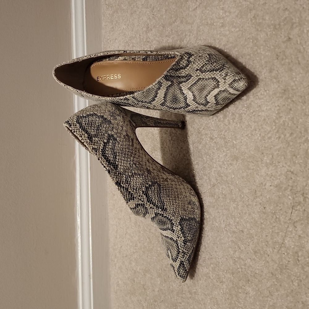 Express Snake Print Pumps